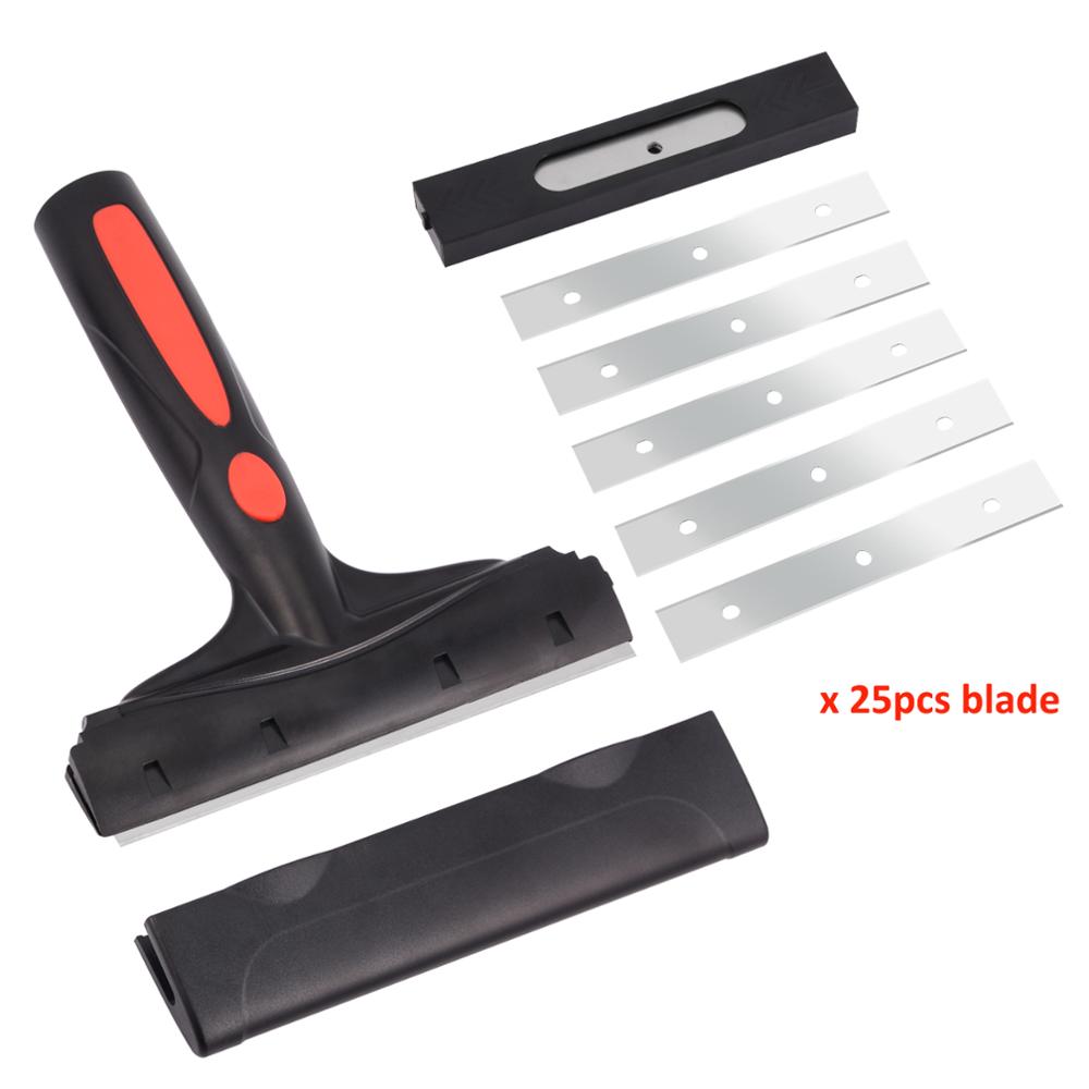EHDIS Long Handle Razor Blade Scraper Car Film Vinyl Wraps Sticker Remover House Glue Dirt Cleaning Tool Window Tint Squeegee