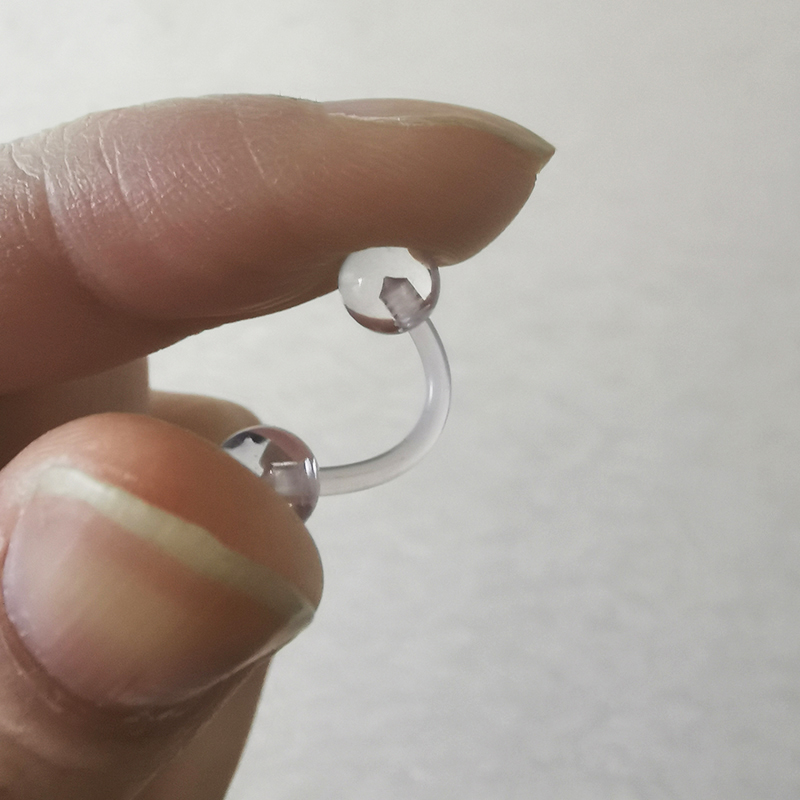 10pcs Flexble Tongue Piercing Stud Acrylic Nipple Ring Clear Soft Barbell Bar Cartilage Earring Helix for Women Body Jewelry 14G