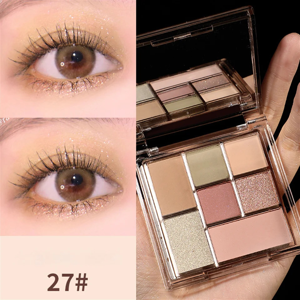 7 Colors Glitter Eyeshadow Make Up Palette Matte Shiny Eyeshadow Palettes Pearly Eye Shadow Eyes Pigments Women Korean Cosmetics 240624