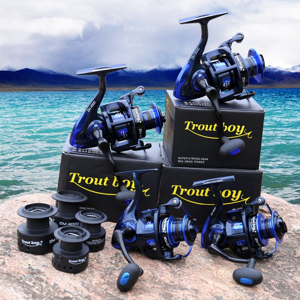 Sougayilang Carp Fishing Reel 13+1 BB Spinning Reel with Free Spool Aluminum Body 5.0:1 Gear Ratio Fishing Reel for Carp Fishing