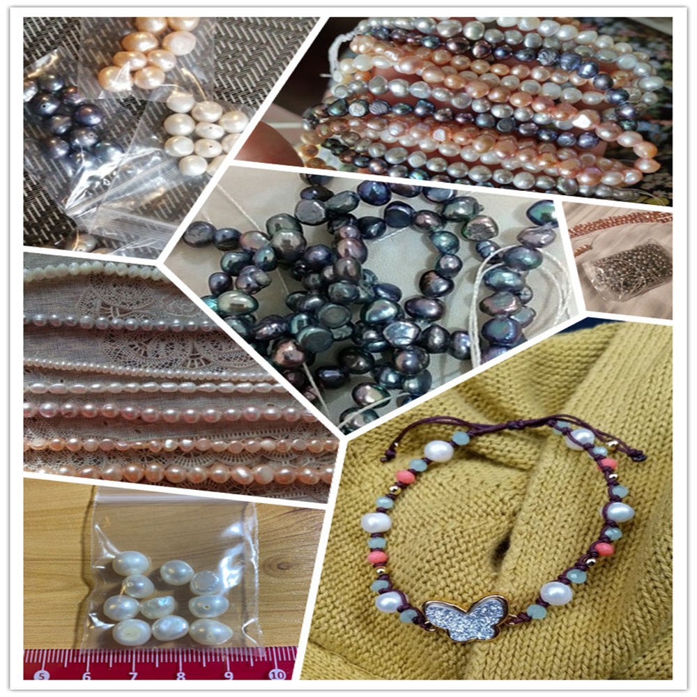 100% Natural Freshwater Pearl Baroque Pink White Rice Beads for Jewelry Making Irregular Beads DIY Earrings Bracelet Necklace