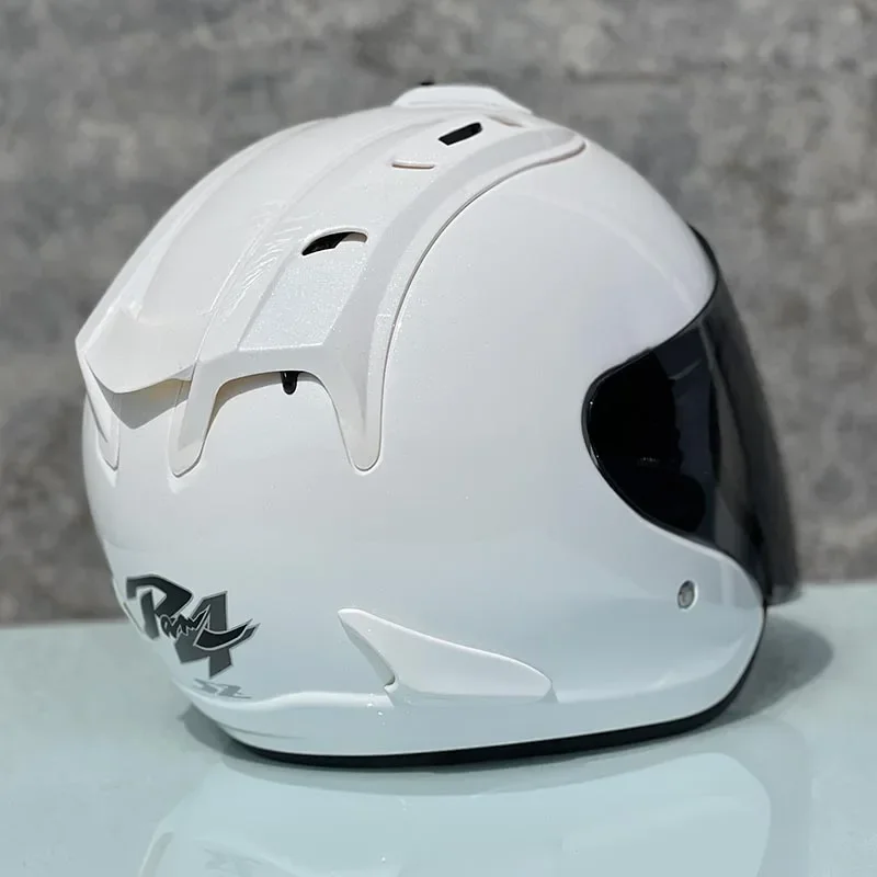 Ram4 Glossy White Half Men and Women Motorcycle Off-Road Summer Helmet Downhill Racing Mountain Cross Casco Capacete