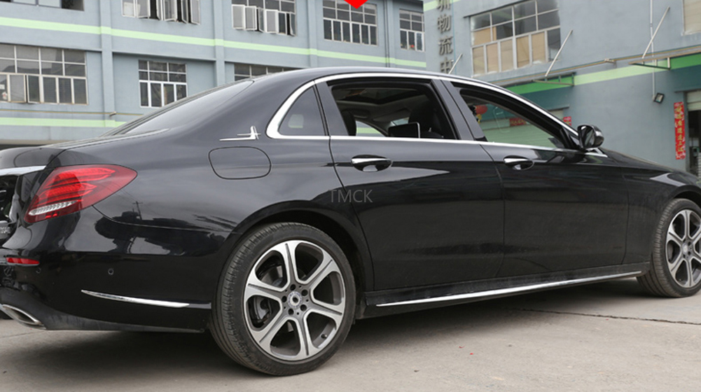 For Mercedes Benz E Class W213 E200L 300L 2016-2019 Car Accessories Rear Exterior Body Side Molding Decorative Strips Trim Cover