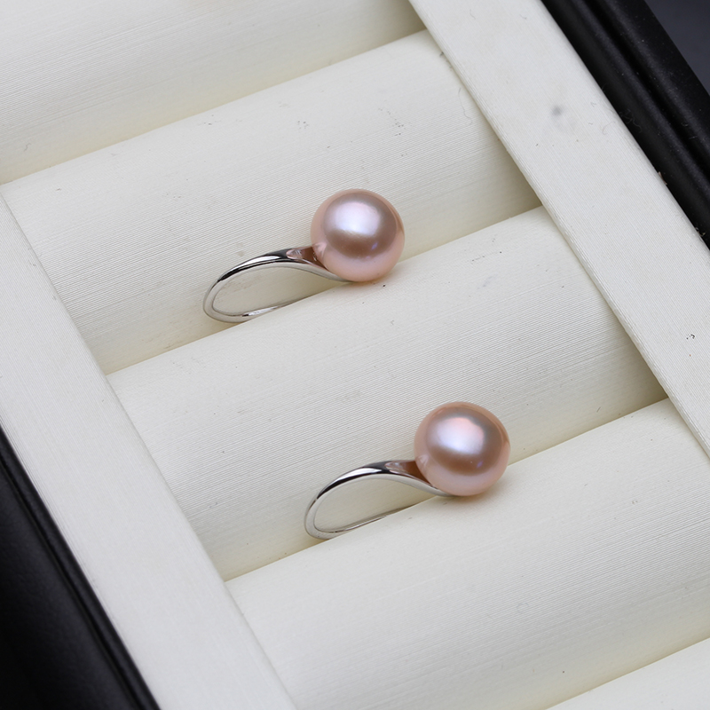 Real Natural Stud Pearl Earring 925 Sterling Silver Jewelry Women,White Freshwater Pearl Earrings Fine Jewelry Birthday Gift