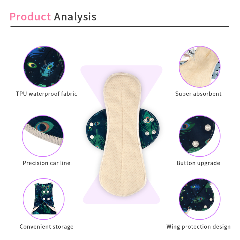 AIO Reusable Menstrual Pads for Monthly Gaskets Women's Panties Washable Sanitary Napkin Female Hygiene Daily Towels Personal