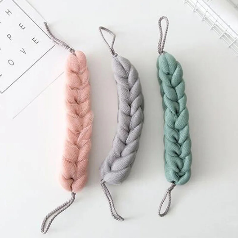 Flower Mesh Shoulder Scrubber Long Sponge Body Back Bath Sponge Shower Exfoliate Strap Shower Body Wash Brush Health Cleaning 240624