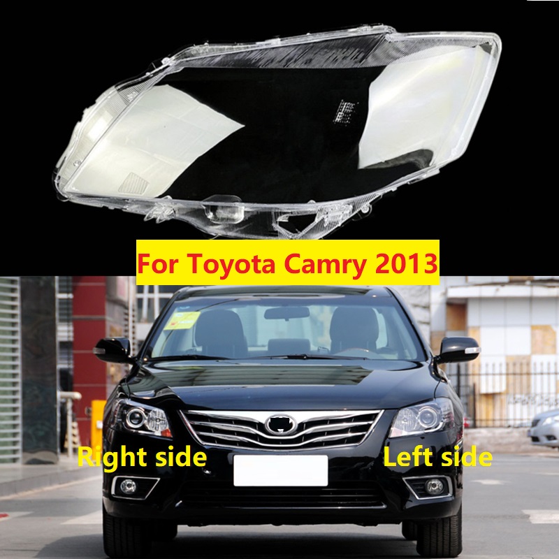 For Toyota Camry 2013 Car Front Headlight Cover Headlamp Shell Lamp Shade Transparent Lampshade Replace Original Plexiglass Lens