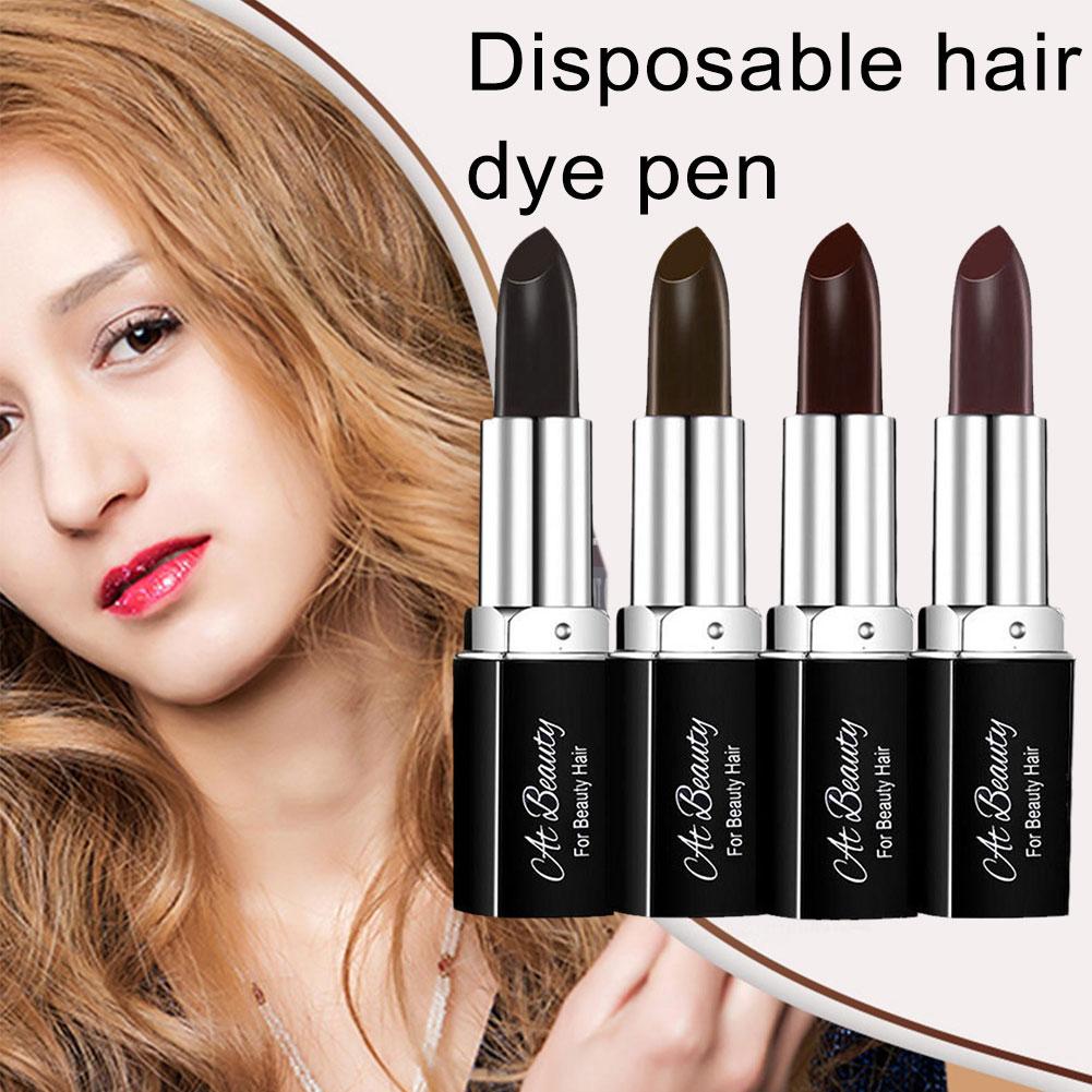 New Hair Dye Black Brown Instant Gray Root Coverage Up Dye Colour Stick Cover Hair White Color Hair's Cream Temporary 3Colo U7U7