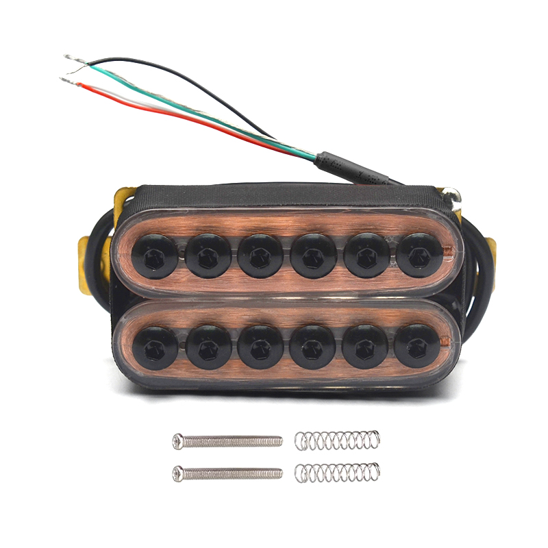 Adjustable Metal Double Coil Electric Guitar Pickups Humbucker Punk Ttransparent