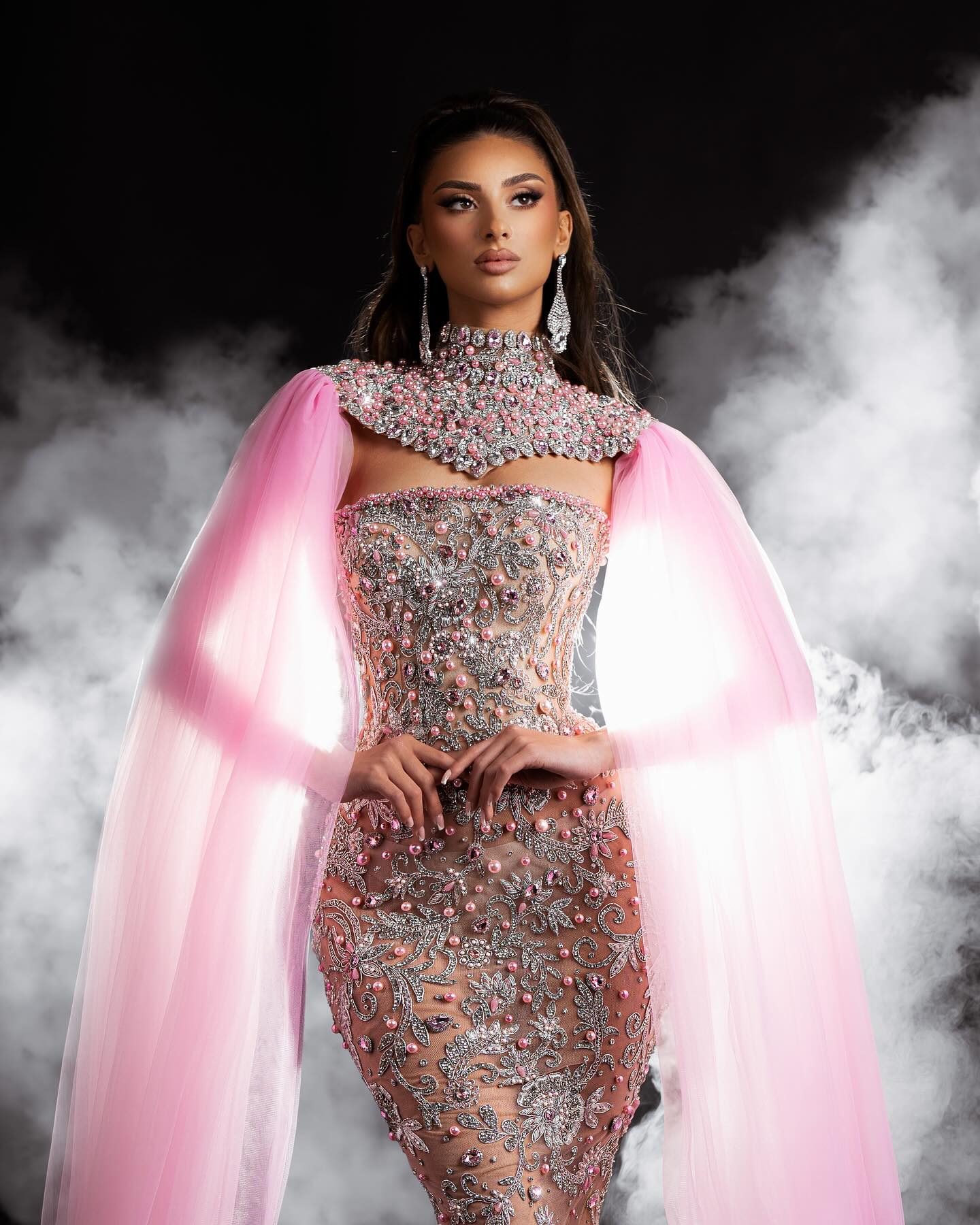 Graceful High Neck Prom Dresses Sexy Pearls Sequined Lace Mermaid Evening Dress Women Floor Length Party Gowns Custom Made