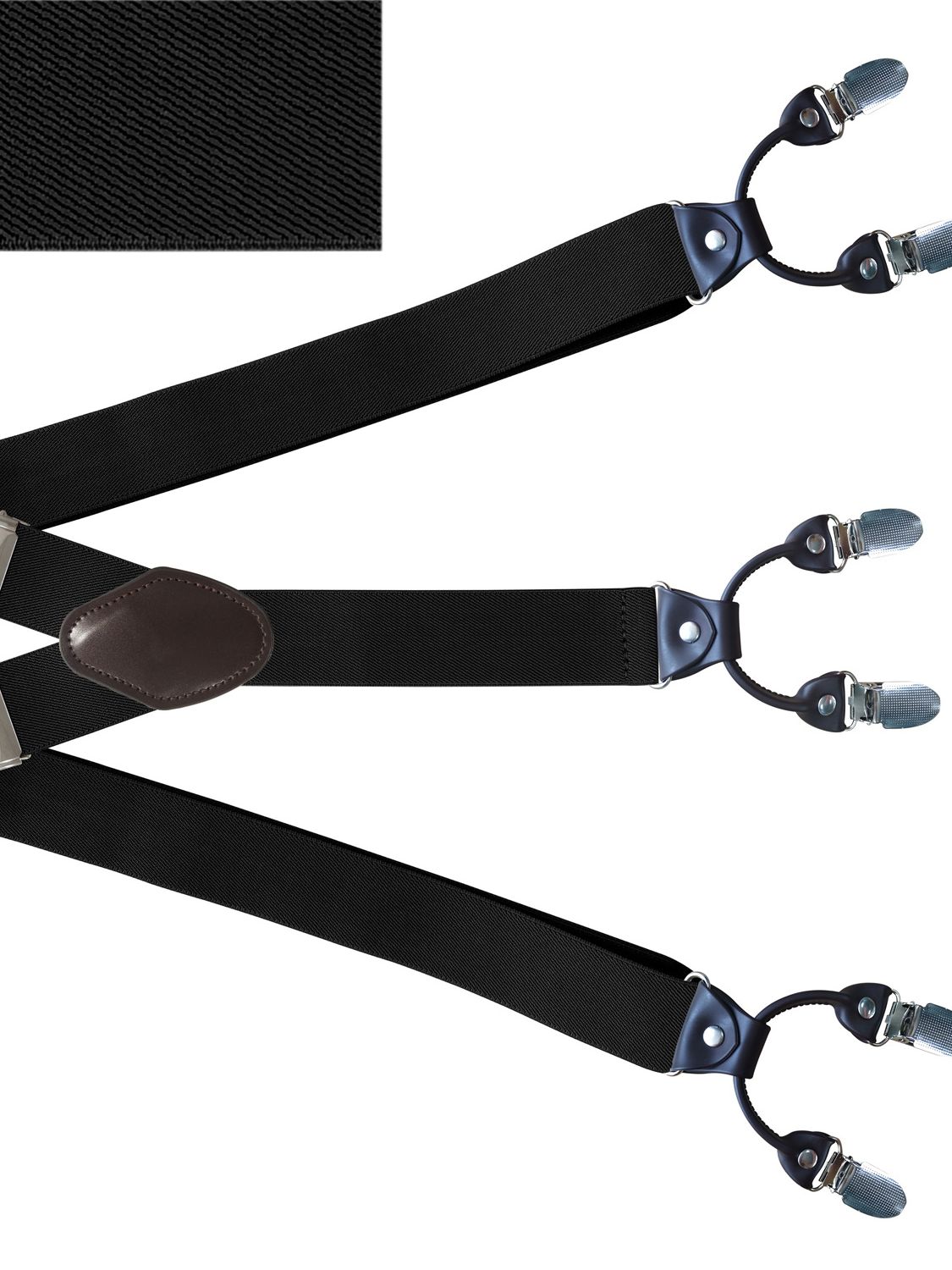 New Men's suspenders casual 6 clips braces leather suspensorio Adjustable Belt Strap bretelles ligas Tirantes 3.5*115cm 7 colors