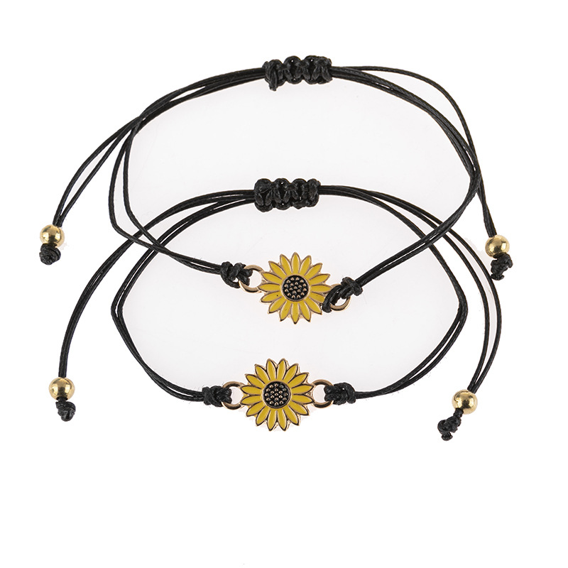 New Bohemian Chrysanthemum Bracelet Sunflower Daisy Bracelets Sun Flower Girls Hand Jewelry Bracelets For Women Wholesale