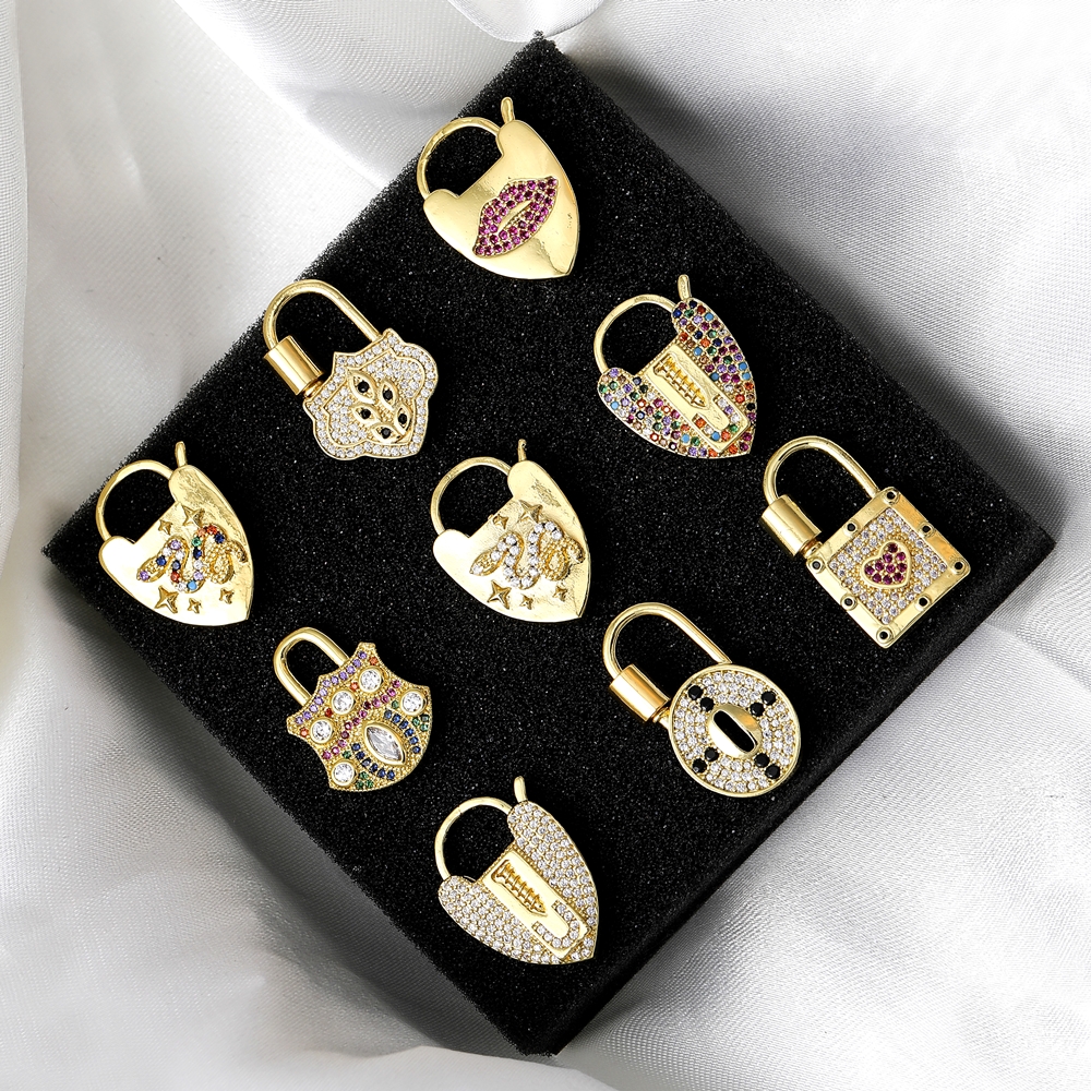 Juya DIY Heart Snake Tiger Rainbow Saint Virgin Screw Carabiners Locket Clasps Accessories For Handmade Charms Jewlery Making