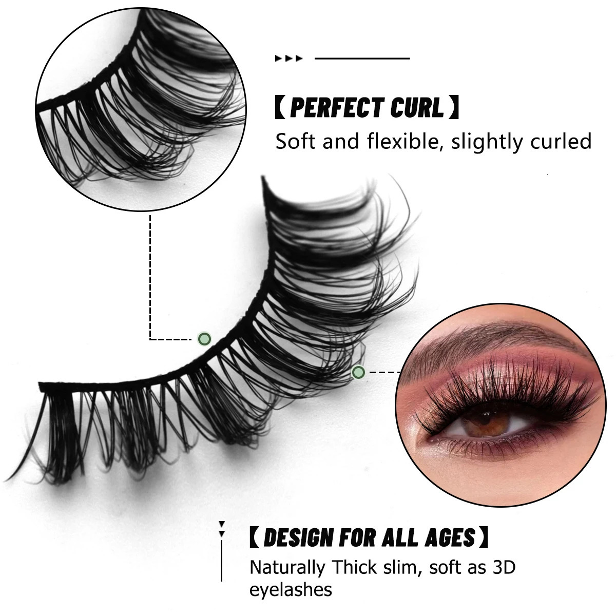 GROINNEYA 5/7 pairs Eyelashes Manga Lashes Natural False Lashes Fluffy Soft Cross Fairy Little Devil Lashes Extension Makeup 240624