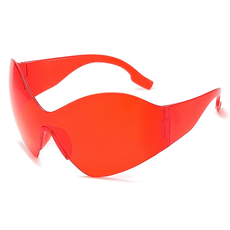Oversized One Piece Y2K Sunglasses Women Brand Vintage Punk Rimless Sun Glasses Female Men Unique Star Shades Oculos De Sol S70 003 IVSTA