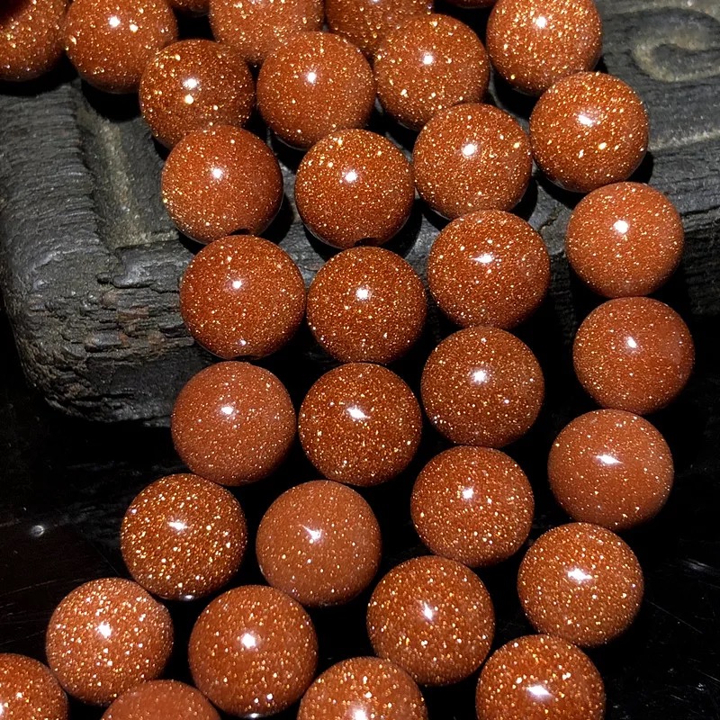 Natural Golden Sandstone Loose Bead Diy Bracelet Necklace Pendants Earrings for Charms Jewelry Making Wholesale