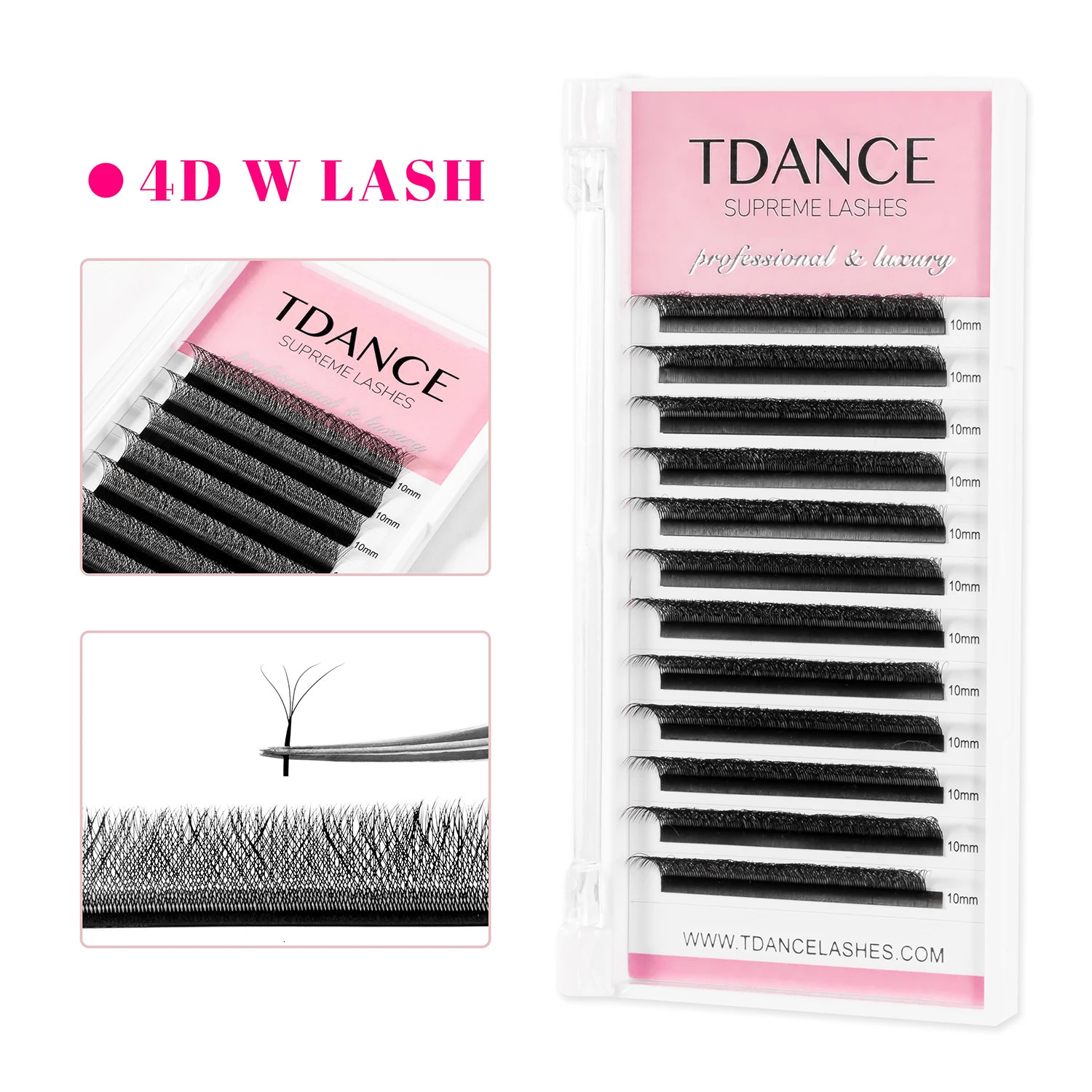 TDANCE 3D 4D 5D 6D Premade Fans Eyelash Extension W Style Faux Mink Natural Soft Bloom Lash Automatic Flowering Volume Eyelashes 240624