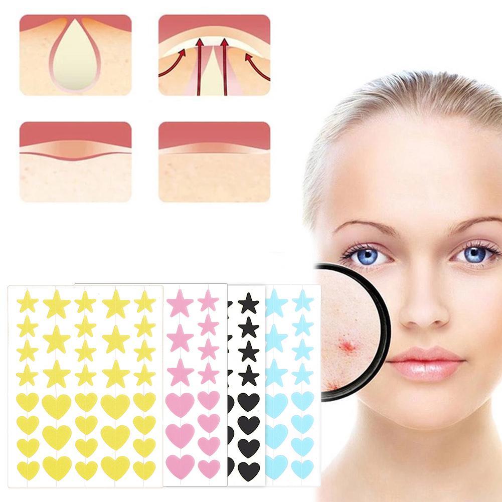 Star Shape Acne Colorful Invisible Hydrocolloid Acne Dots Pimple Patches Face Skin Care Acne Pimple Patch for Most Skin Types
