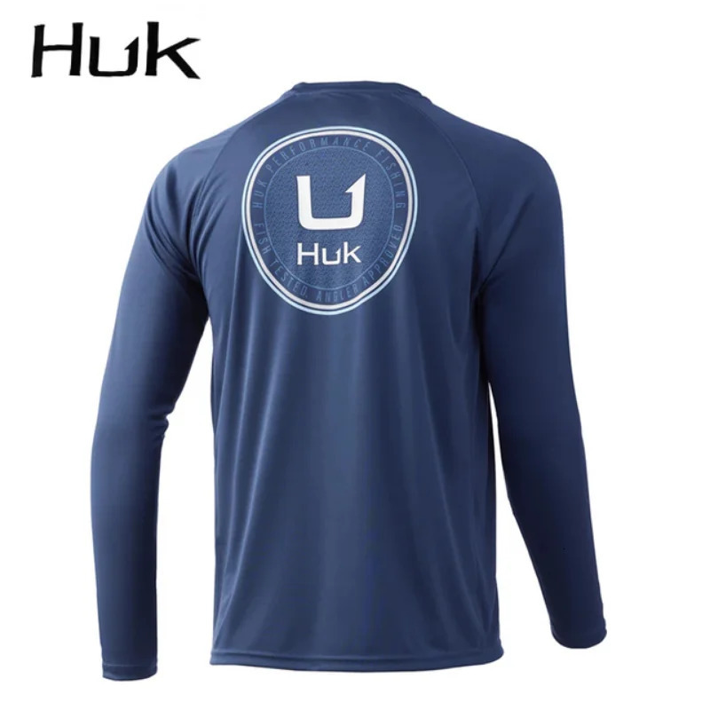 HUK Fishing Clothing Mens Vented Long Sleeve Uv Protection Sweatshirt Breathable Tops Outdoor Fishing Shirts Camisa 240615
