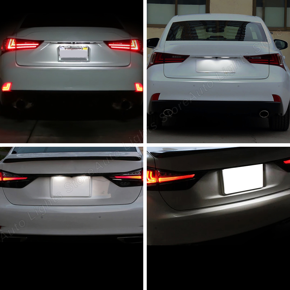For Lexus IS200t IS250 IS300 IS350 GS200t GS300 GS350 GS350h GS450H License Plate LED Lights Number Plate Lamps RC300 RC350 RC F