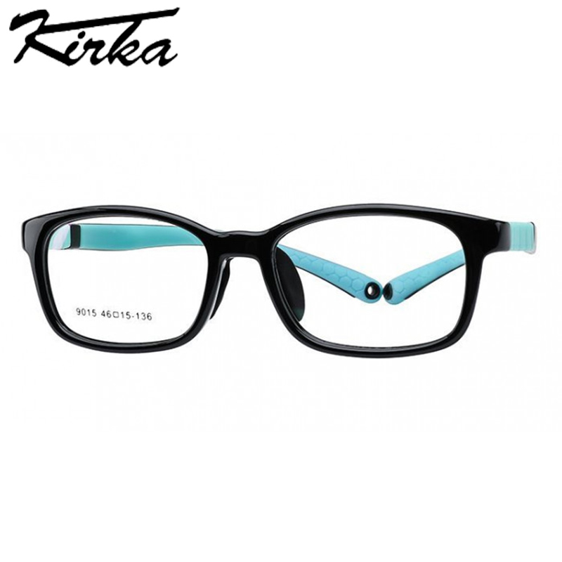 Kirka Child TR90 Eyeglasses Frames Grass Green Kids Glasses Soft Flexible Myopia/Reading Optical Boys Girls Eyewear Frame 9015