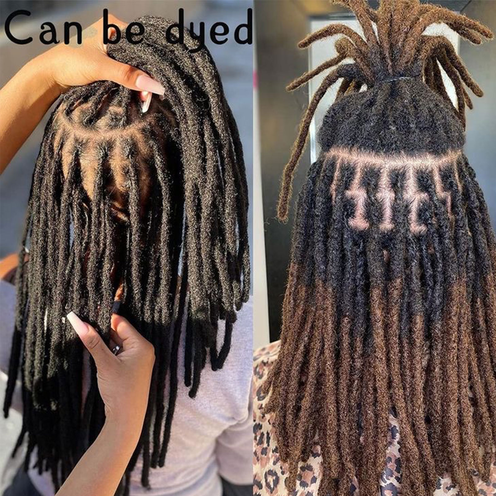 6-30Inch Handmade Locs With Loose Curly Ends Dreadlocks Human Hair Extensions For Women Braiding Hair Extensions Crochet Braids