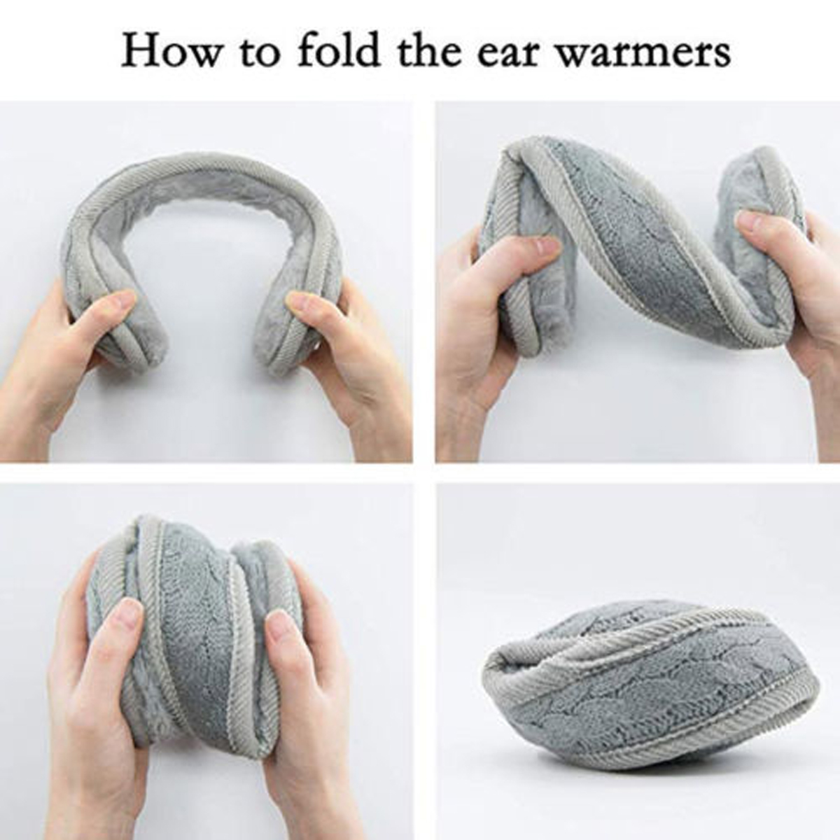 Fleece Earmuffs Winter Ear Warmers for Men & Women Soft Plush Ear Muffs Outdoor Windproof Wear Earmuffs for Sports & Daily Wear