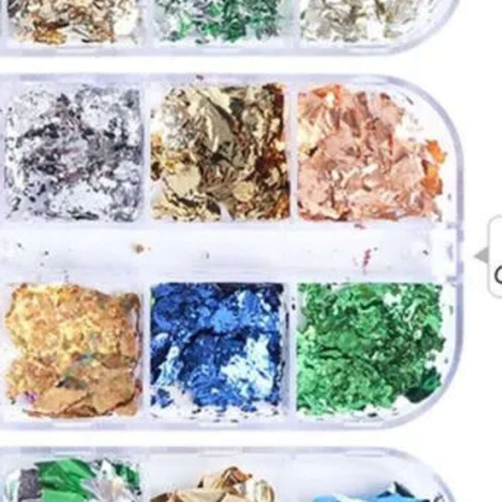 Gold Silver Red Nail Art Foil Paper Irregular Aluminum Nails Sticker Manicures Glitter Gel Polish Fingernail Decoration Decoracion De Unas De Gel Con 