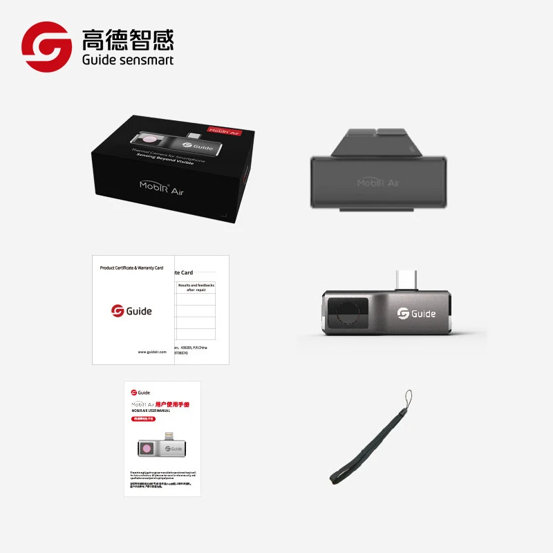 Guide Mobir Air Thermal Imaging Night Camera for Android Phone Type C IOS IPhone Infrared Imager Repair Industrial Inspection