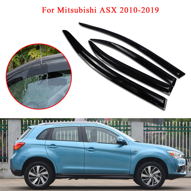 Car Side Window Visor Guard Vent Awnings Shelter Door Visor For Mitsubishi ASX 2010 2011 2012 2013 2014 2015 2016 2017 2018 2019