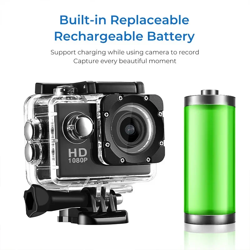 Portable 4K Waterproof Outdoor Sports Camera Cycling Underwater Sports DV Camera Record HD Digital Cameras Consumer Camcorders