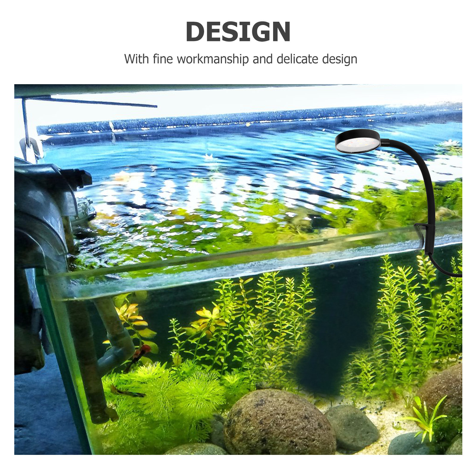 Aquarium Lights Small Fish Tank Plant Accessories LED Plastic Jellyfish Reusable Lamp