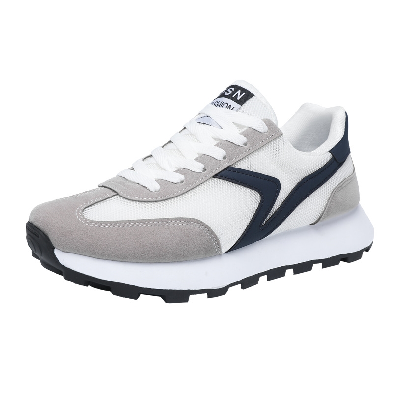 2024 new lightweight retro casual shoes breathable fashion versatile summer sports grey
