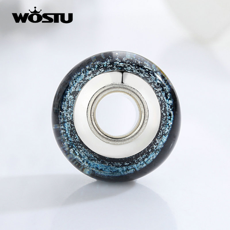 Hot Sale Black Luminous Murano Glass Beads Fit Original Colorful Charms Beaded Bracelet Pendant DIY Jewelry Accessories