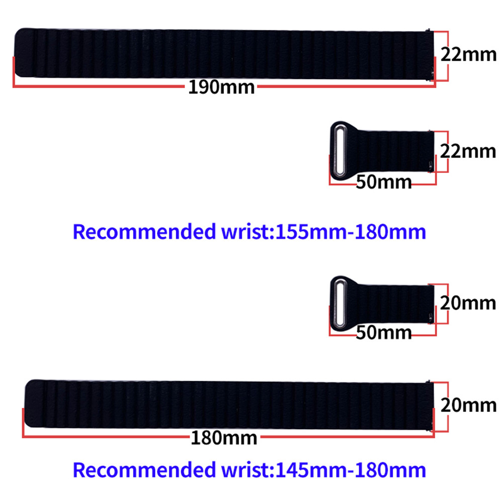 Loop Leather Strap for HUAWEI WATCH 3 GT 2 46mm 42mm Band Bracelet for HONOR ES GS Pro Magnetic Wrist Belt 20mm 22mm Watchbands