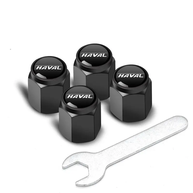 4Pcs for Haval Series H6 M6 DARGO JOLION F7 H9 H5 H2 XY Metal Car Wheel Tire Air Valve Caps Stem Cover with Logo Car Decoration