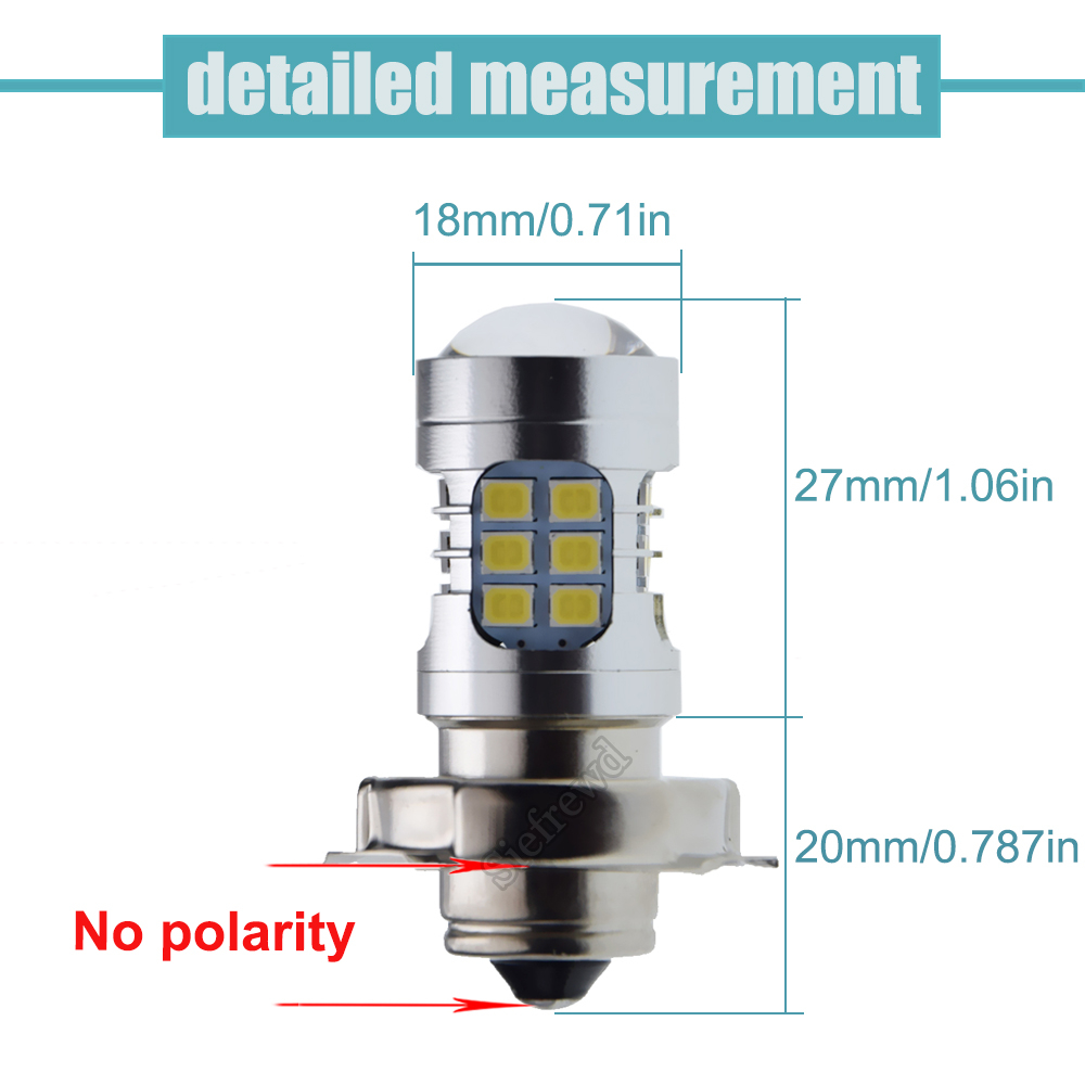 1Pcs 6V 6 Volt AC P26S LED Bulb Motorbike Headlight 3030 30 SMD Motobike Moto Light 6000K Scooter Moped ATV UTV Front Head Lamp