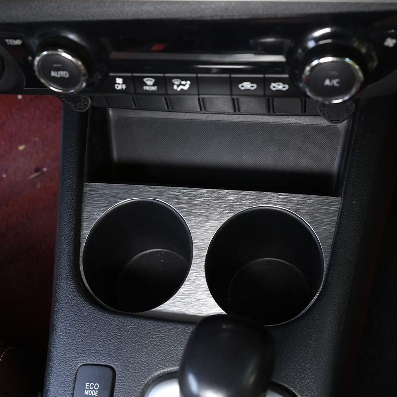 For oyota Hilux 2015-2020 Aluminum Alloy Car Central Control Water Cup Holder Sequin Sticker Car Interior Accessories