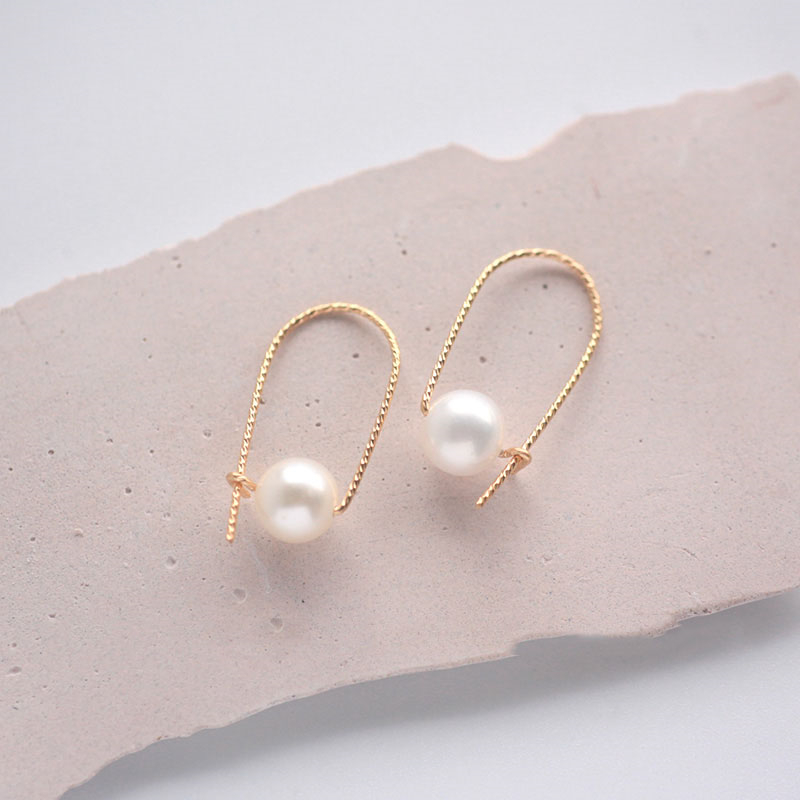 Natural Baroque Pearl Earrings Hoop Earrings Handmade Gold Filled Jewelry Brincos Vintage Pendientes Oorbellen Boho Fine Earring
