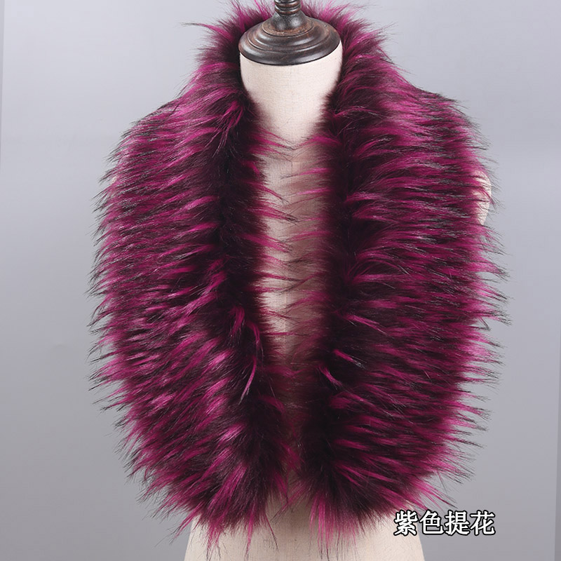 2023 100% High Quality Faux Fur Collar For Women Men Children 50cm 75cm 90cm Fur Scarf Winter Jackets Hood Warm Fluffy Decor