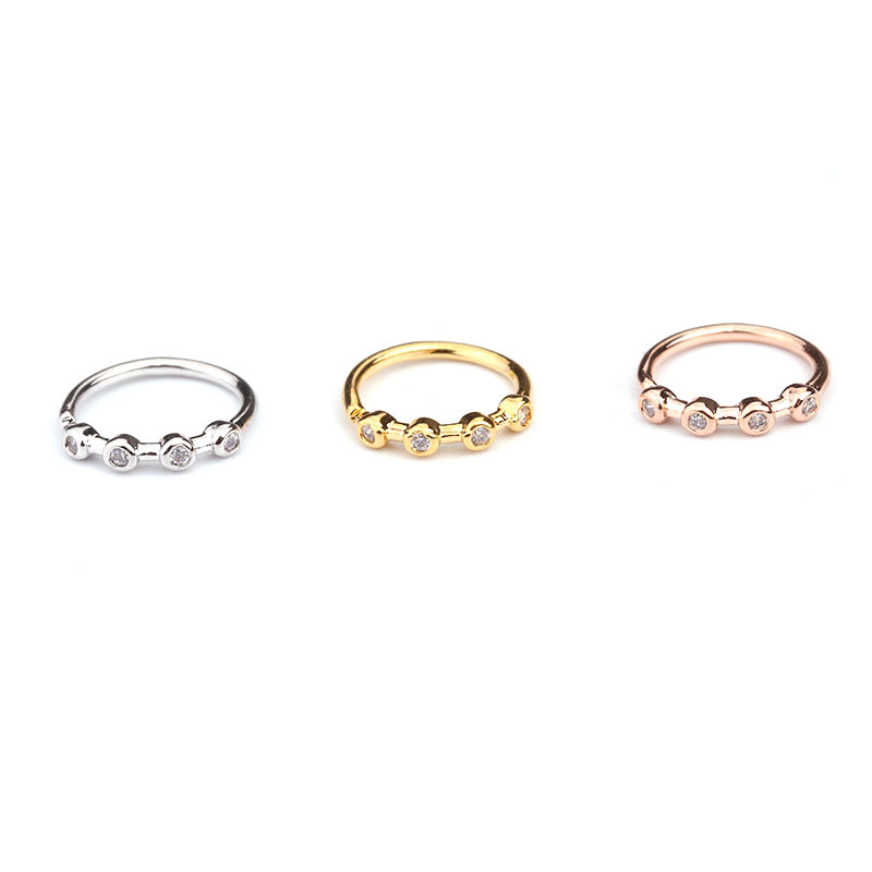 Europe and the United States cross-border micro-inlaid zircon flower nose ring nose nail piercing jewelry