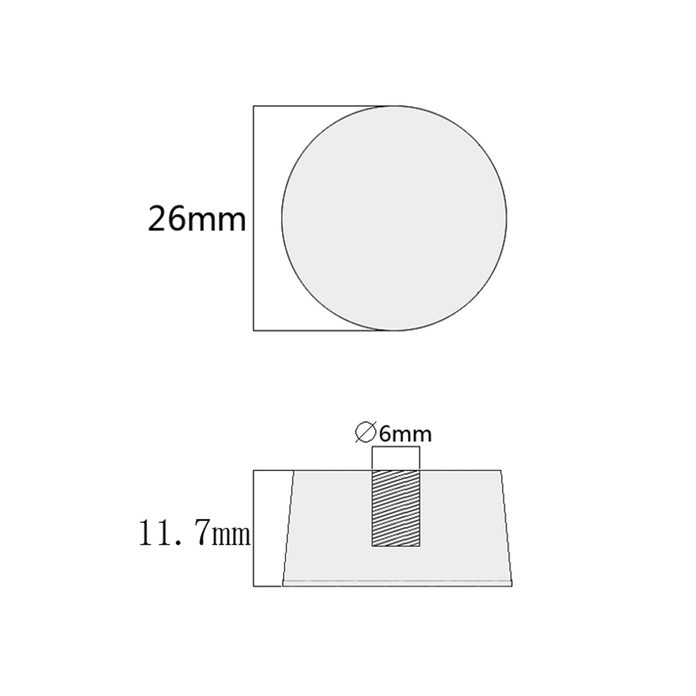 GD17A Guitar Knobs Acrylic Effect Pedal Guitar Control Amplifier Knobs For Electric Guitar Bass Black And Red