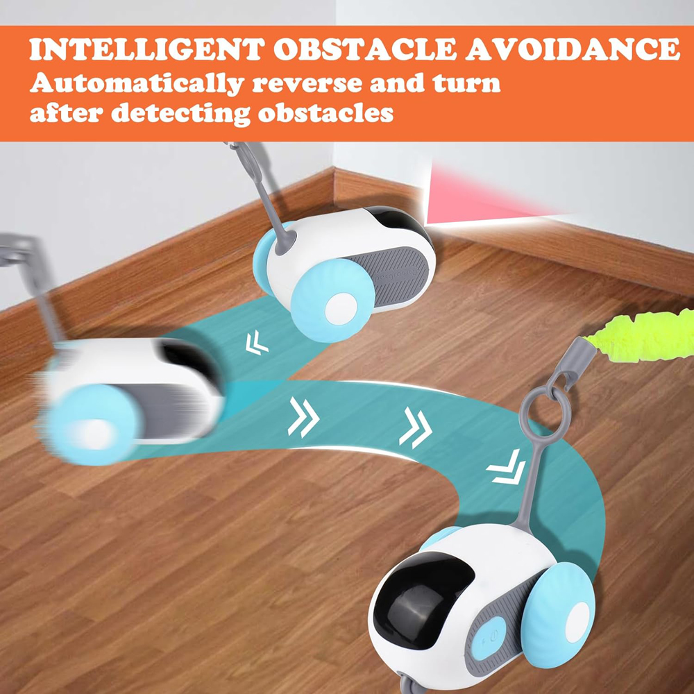 SmartCat Interactive Toy Car - 2 Mode Automatic/Remote Control for Cats & Dogs | Chase & Training Fun