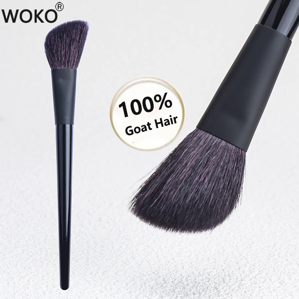 Angled Blush Brush Contour Makeup Brushes Natural Soft Goat Hair Face Silhouette Powder Highlighter Contour Sculpting Makeup Too