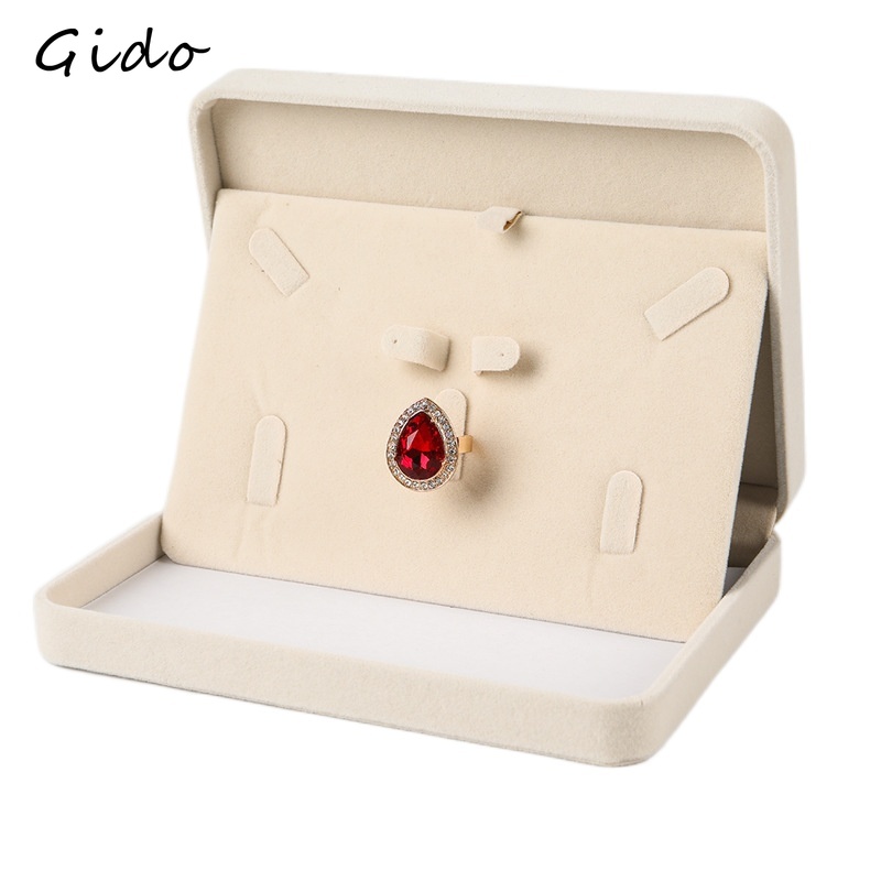 Jewelry Boxes and Packaging Velvet Jewelry Set Boxes Tray Travel Necklace Storage Display Case Jewelry Necklace Gift Box