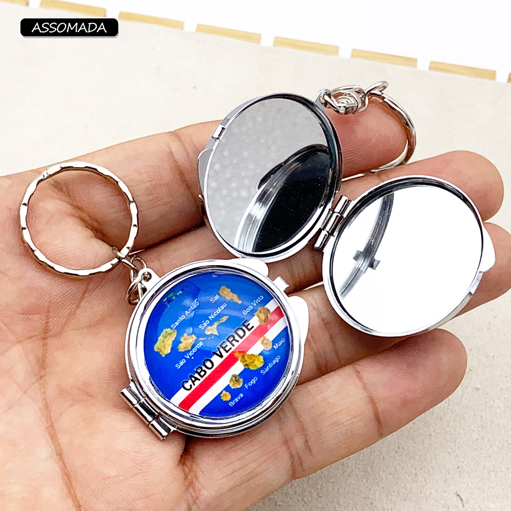 Exquisite Cape Verde KeyChain Mirror North Atlantic Ocean Island Specialty Souvenir Caboverdiano Gift Key Chain CABO VERDE