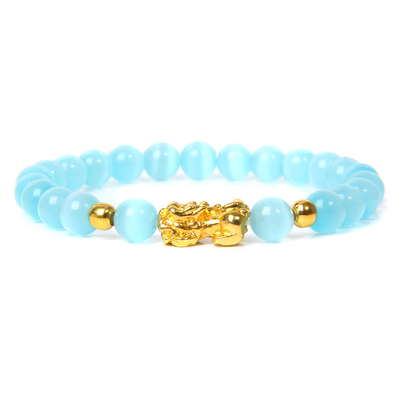 Women's Men Feng Shui Bracelet Luck Wealth Buddha Black Obsidian stone Beaded Bracelet hombre Gold Color Charm Pixiu Bracelet