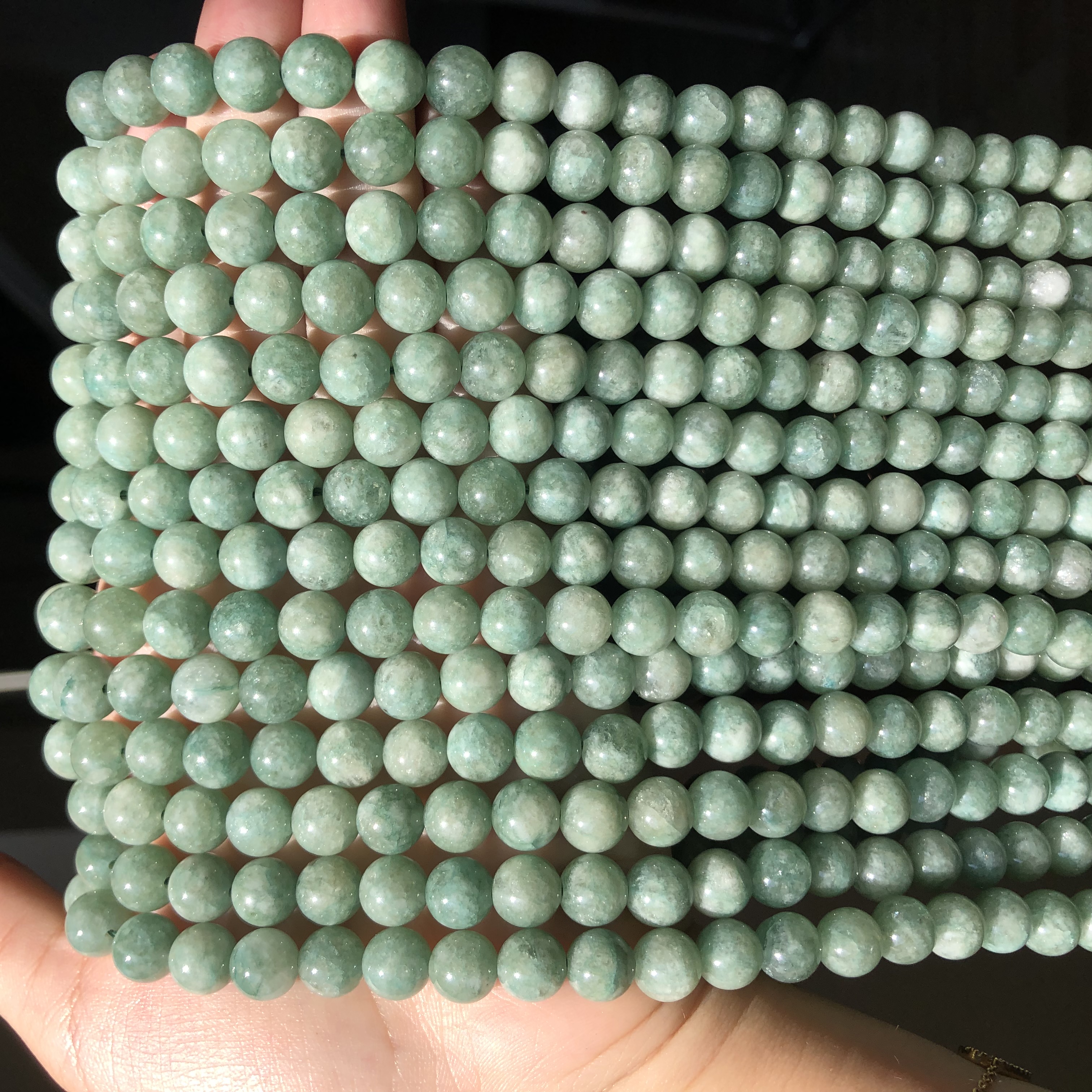 Natural Stone Beads Green Burmese Persian Jades Round Beads For Jewelry Making Needlework Diy Bracelet Necklace 6/8/10/12MM