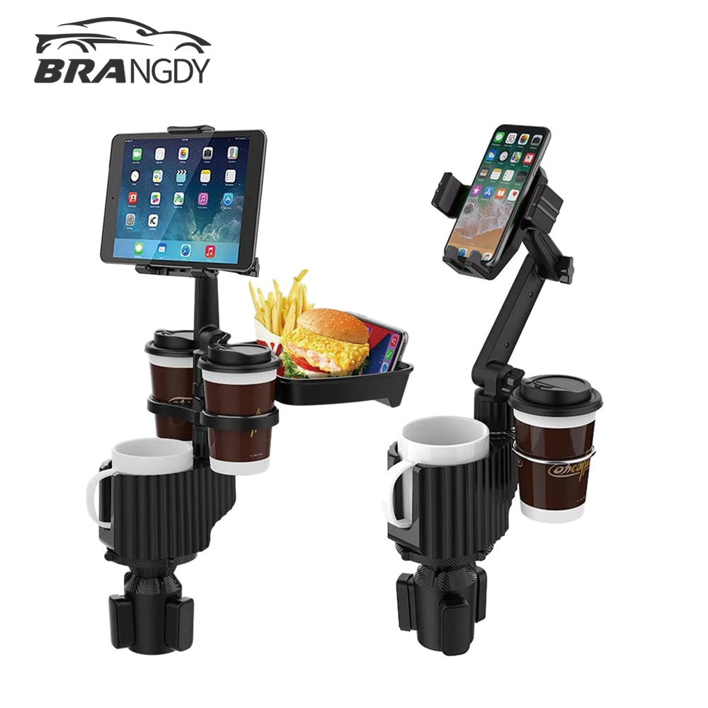 5 in 1 Car Tablet Stand Cup Holder Expander Multifunctional Adjustable Drinking Bottle Bracket Removable Mobile Phone Holder