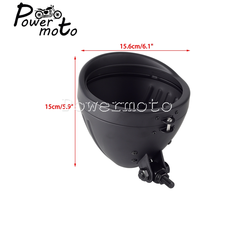 5.75 inch Motorcycle Steel Headlight Housing Bucket Lighthouse Shell Cover For Harley Chopper Bobber Cafe Racer Custom Cruiser